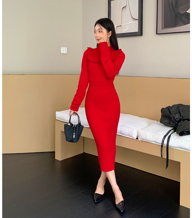 Temperament dress sweater dress for women