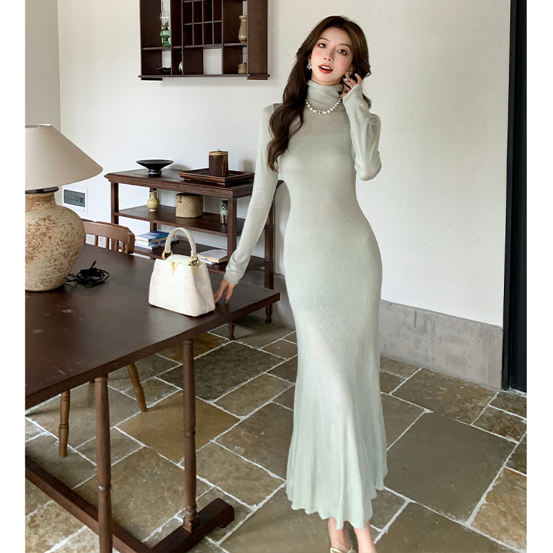 Long package hip inside the ride dress for women