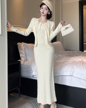 Temperament dress tender cardigan 2pcs set for women