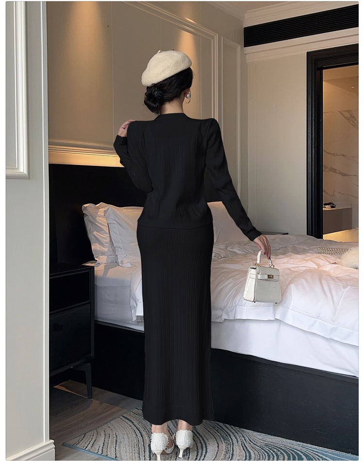 Temperament dress tender cardigan 2pcs set for women