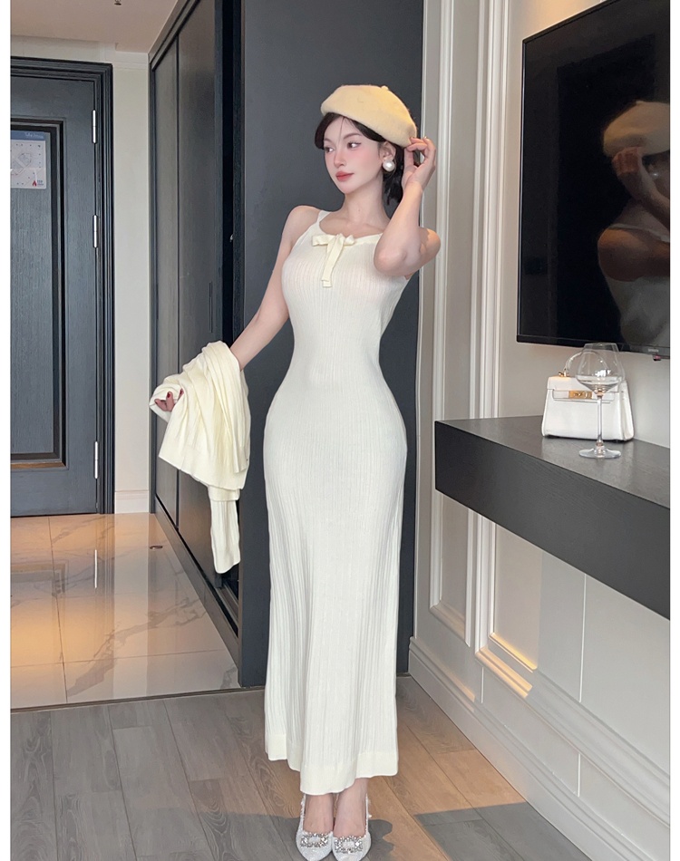 Temperament dress tender cardigan 2pcs set for women