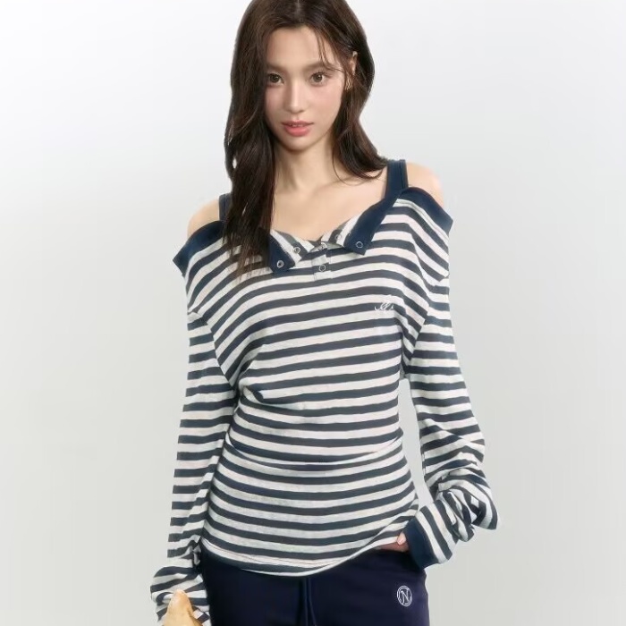 Slim Pseudo-two tops Casual lazy casual pants a set