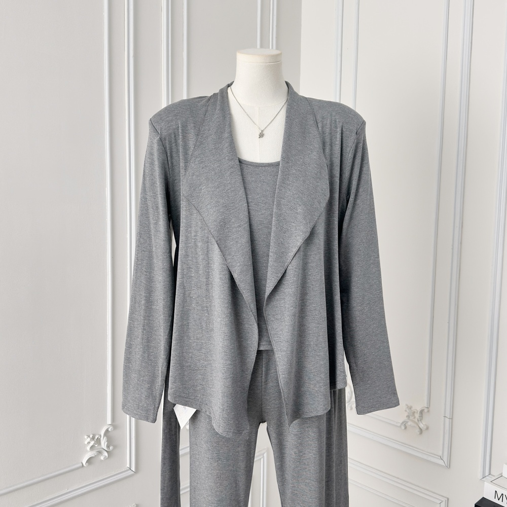 Shoulder pads autumn pure cardigan 2pcs set for women