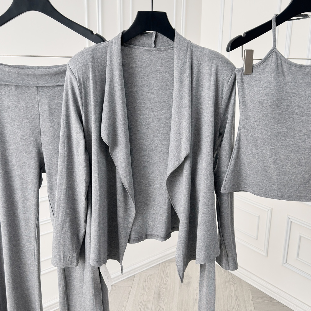 Shoulder pads autumn pure cardigan 2pcs set for women