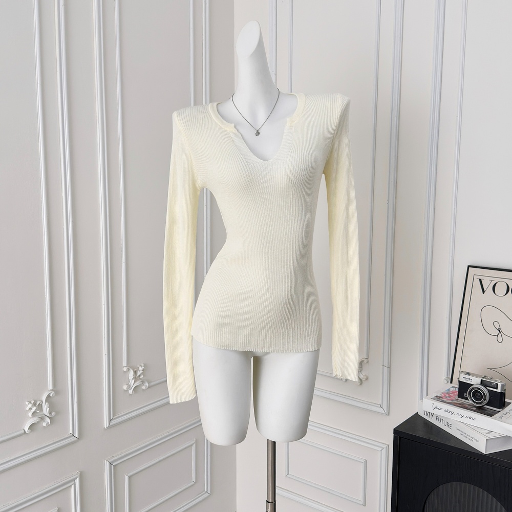 Temperament autumn blue sweater 2pcs set for women