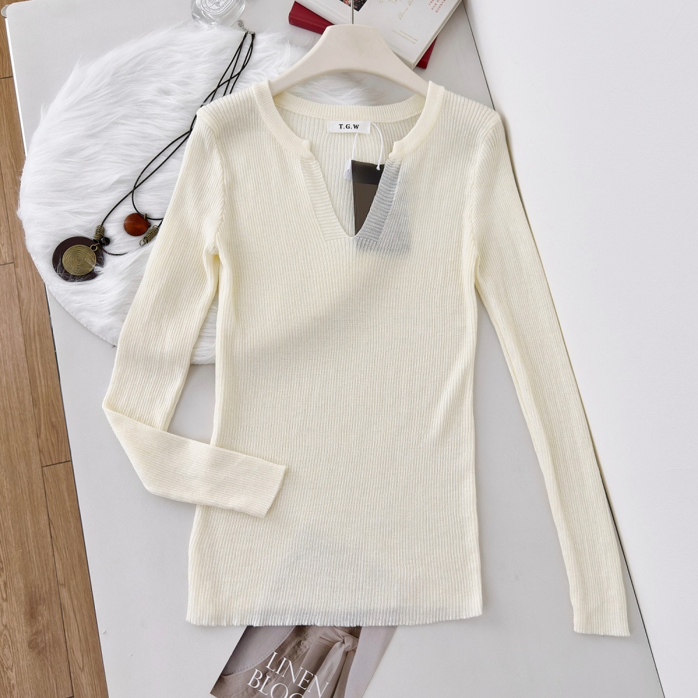 Temperament autumn blue sweater 2pcs set for women