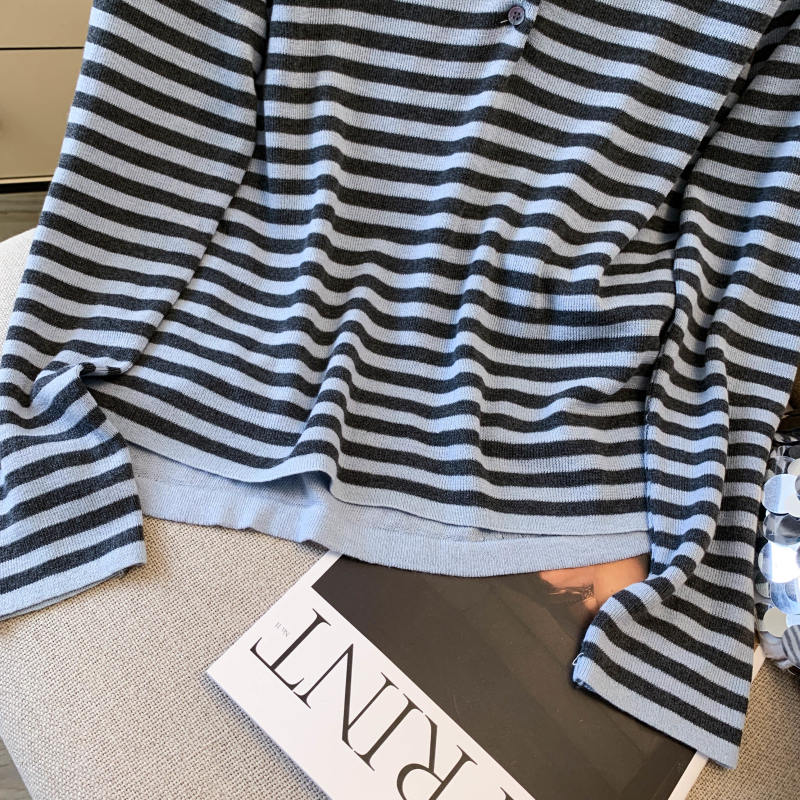Casual round neck Pseudo-two long sleeve shirts for women