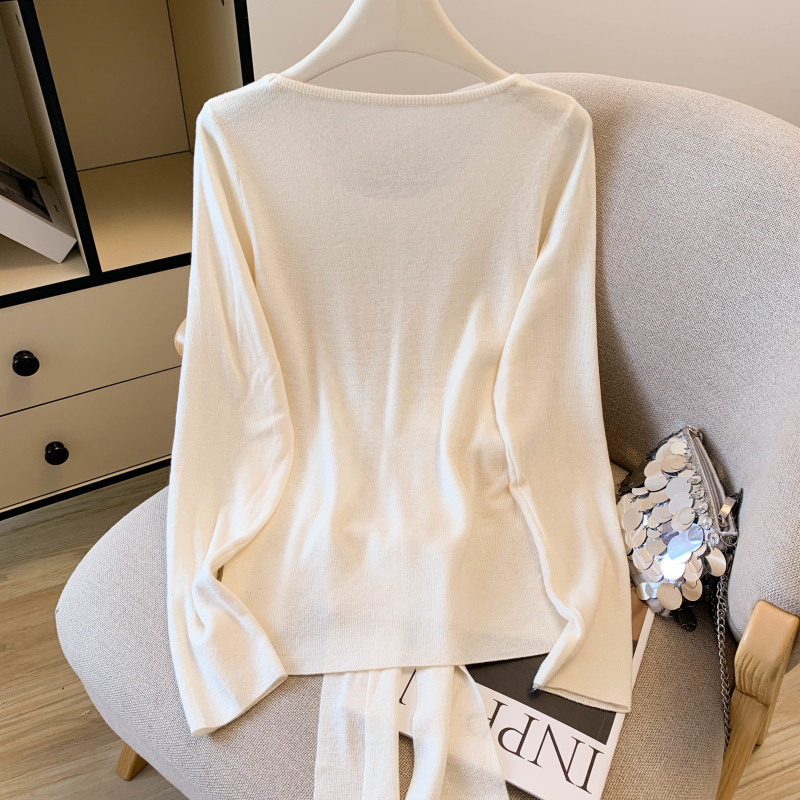 Slim commuting all-match bandage sweater