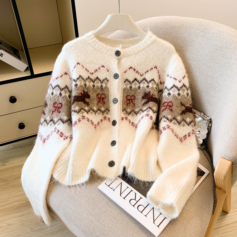 Wool autumn and winter cardigan puppy all-match coat