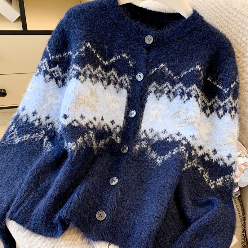Wool autumn and winter cardigan puppy all-match coat