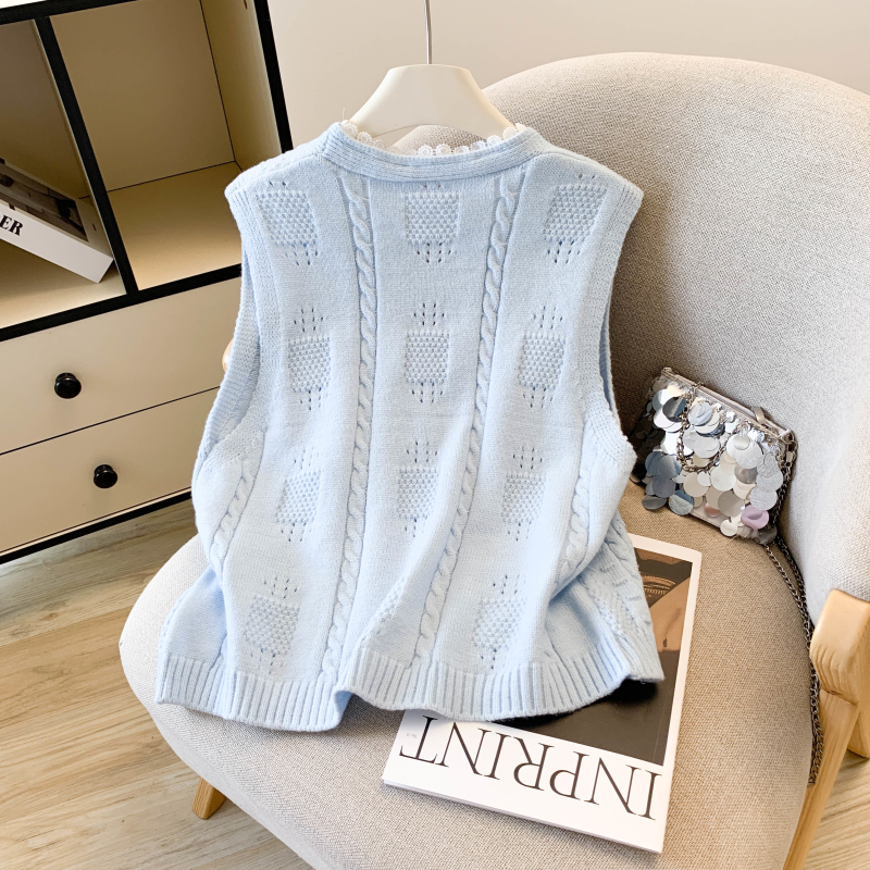 Bow sweet cardigan show young knitted sweater