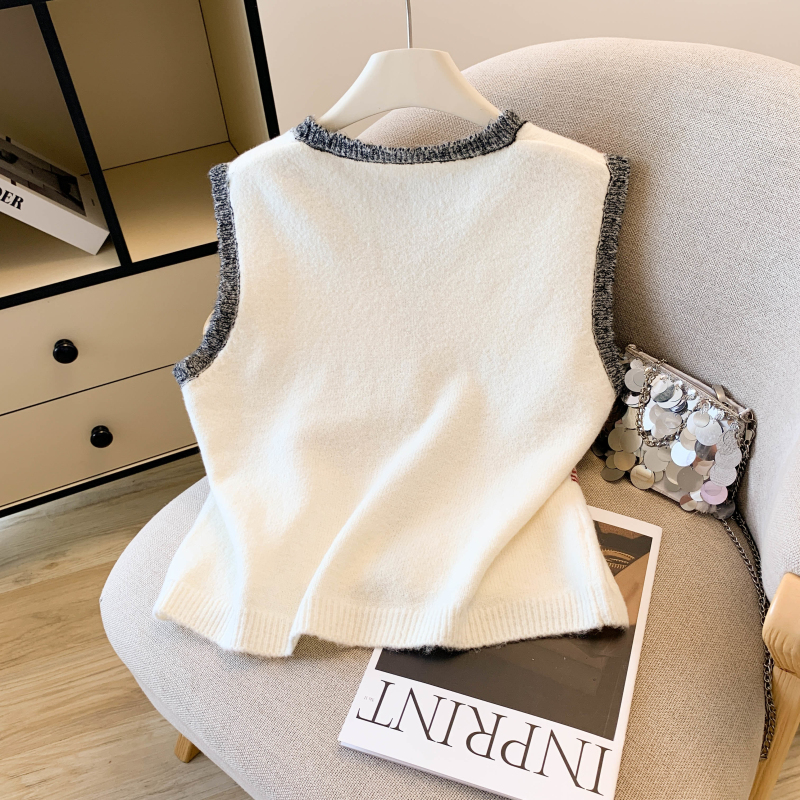Mixed colors coat single-breasted tops for women
