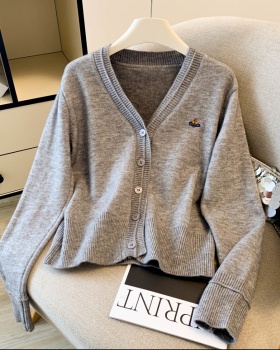 Autumn cardigan V-neck sweater for women