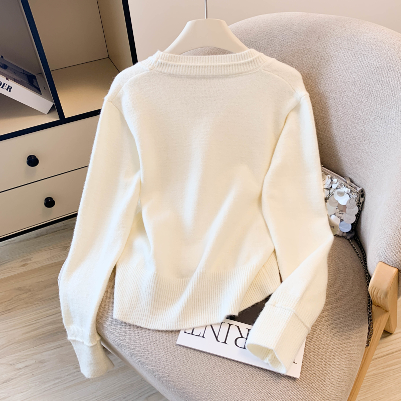 Autumn cardigan V-neck sweater for women