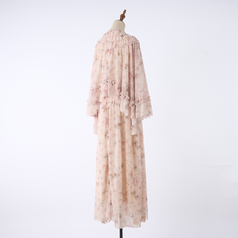 Irregular autumn tops trumpet sleeves short skirt a set