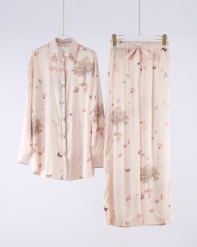 Printing loose long sleeve autumn map shirt a set
