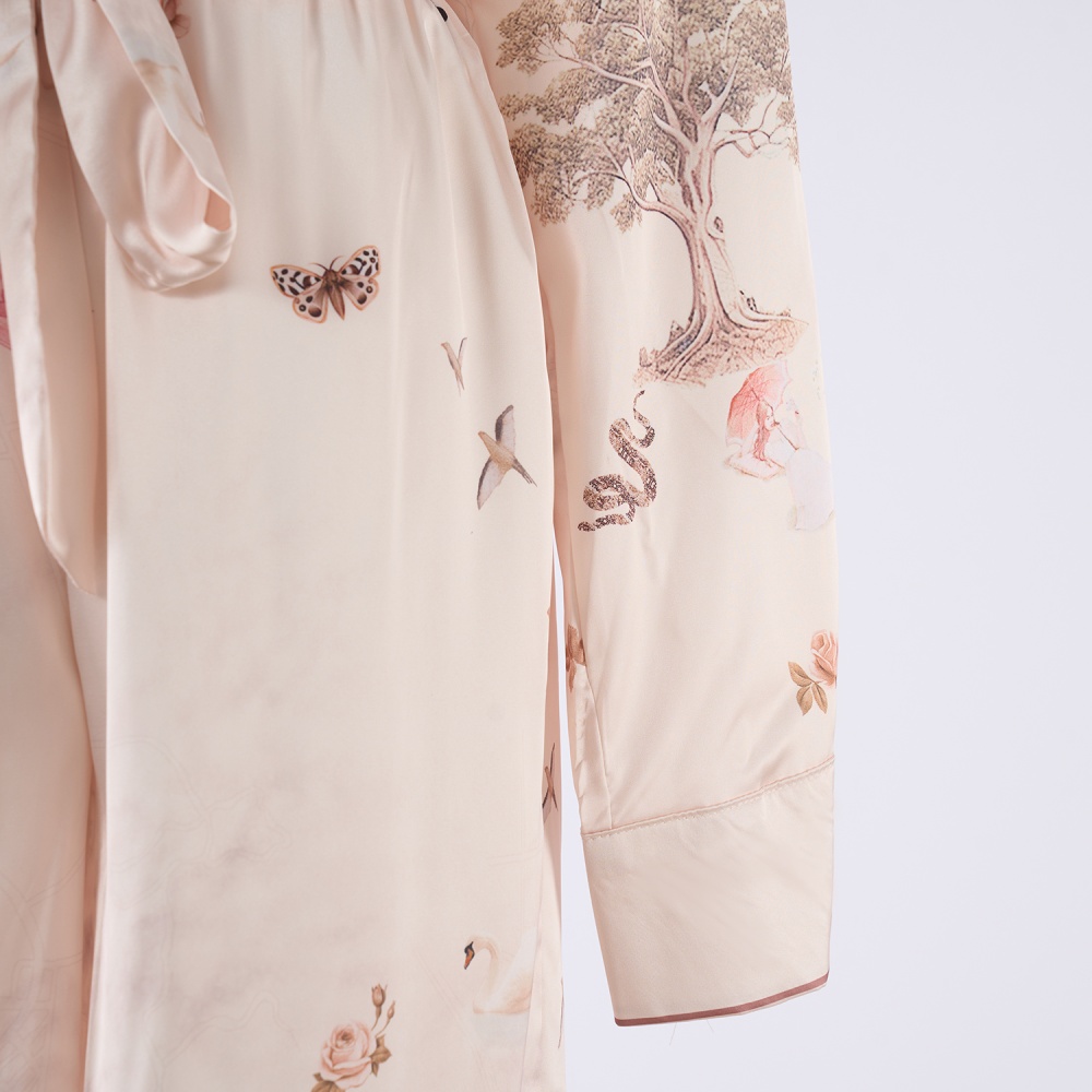 Printing loose long sleeve autumn map shirt a set