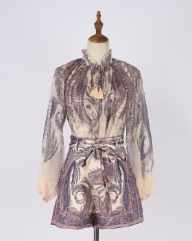 Frenum patterns shorts autumn tops a set
