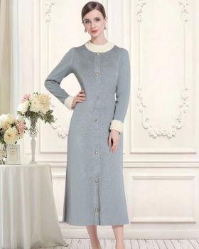 Slim long long dress package hip long sleeve dress for women