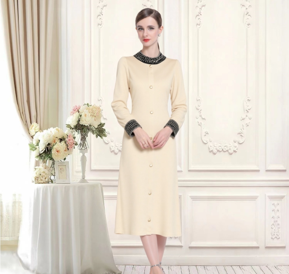 Slim long long dress package hip long sleeve dress for women