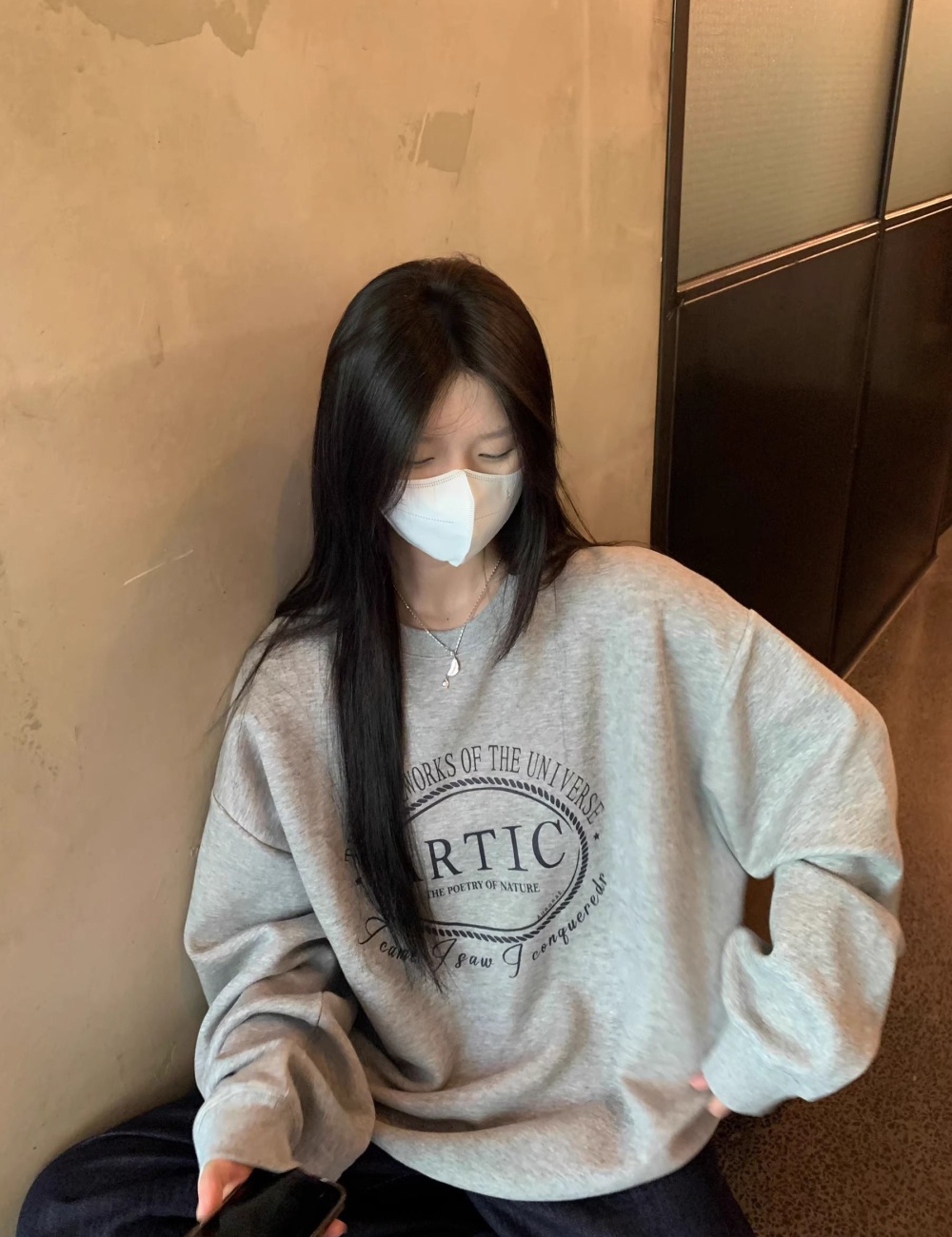 Round neck thin complex imitation of cotton hoodie
