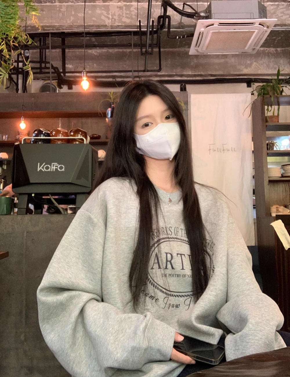 Round neck thin complex imitation of cotton hoodie