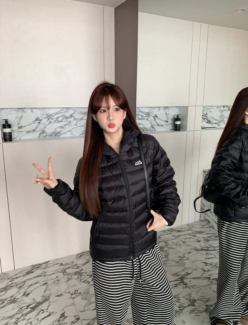 Hooded thermal coat fashion loose cotton coat for women