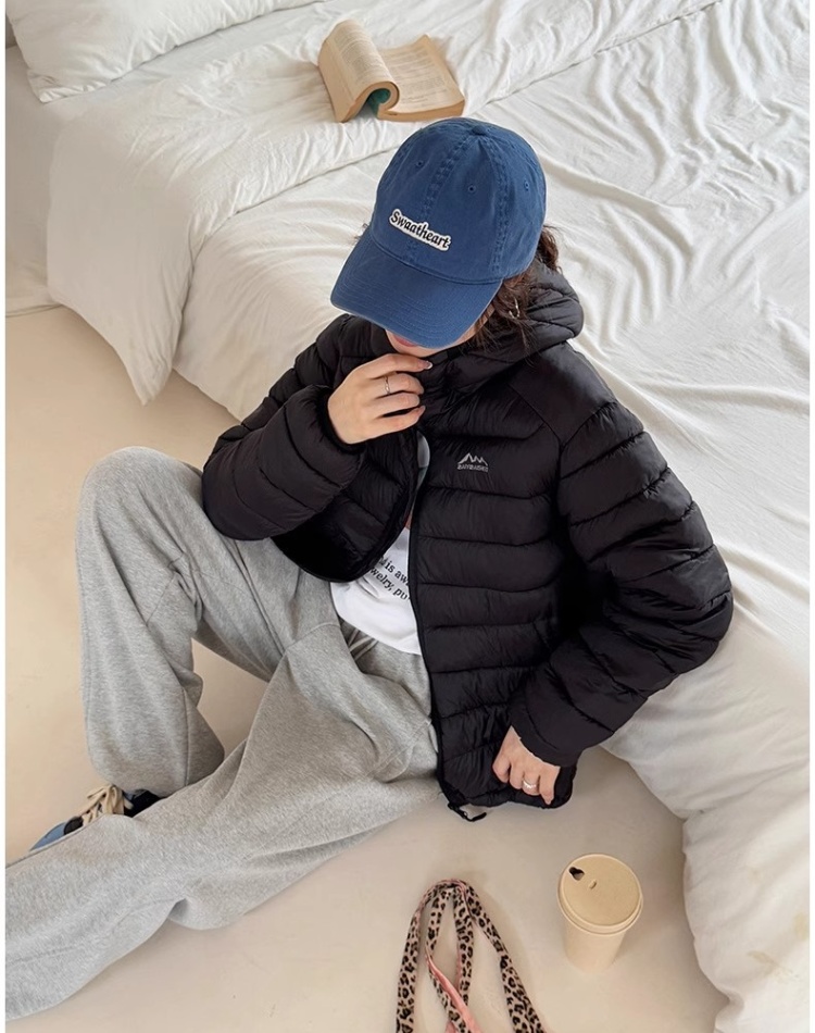 Hooded thermal coat fashion loose cotton coat for women