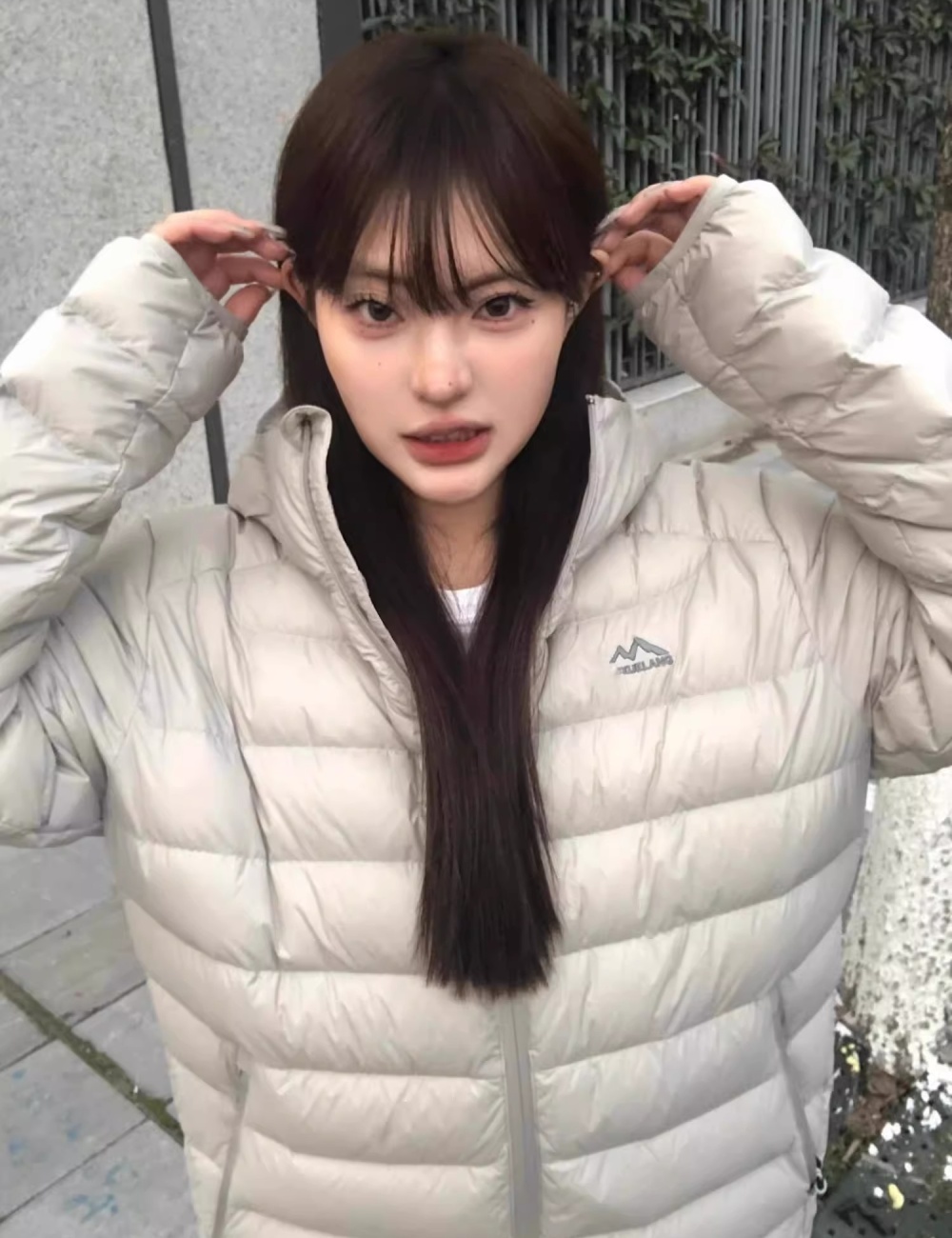 Hooded thermal coat fashion loose cotton coat for women