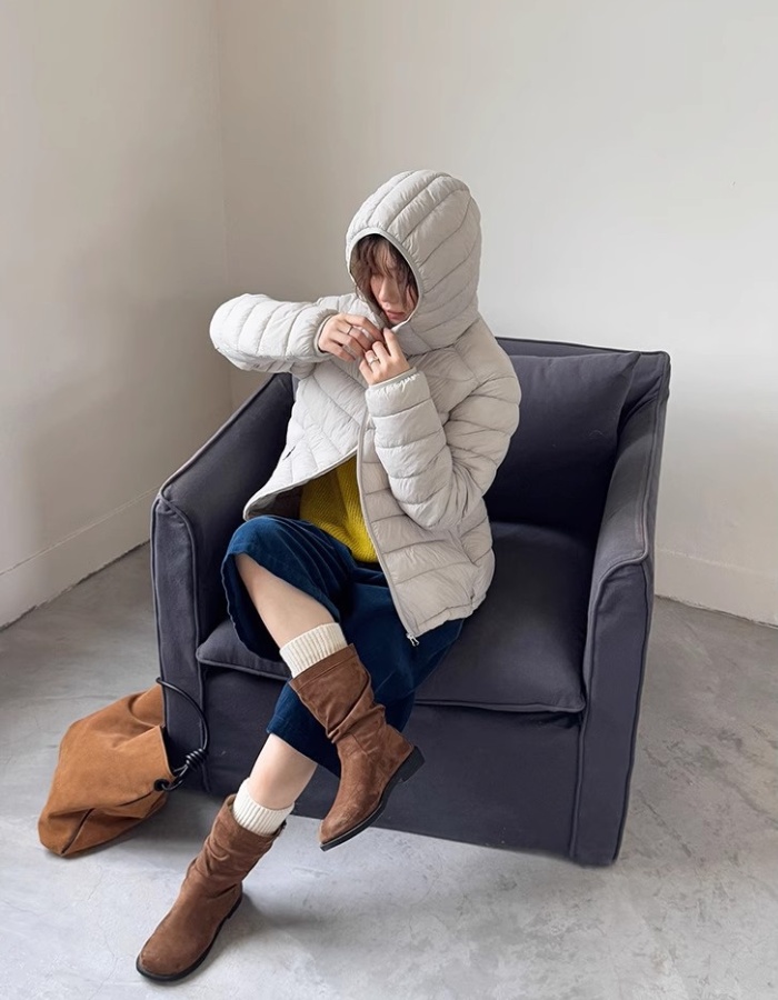 Hooded thermal coat fashion loose cotton coat for women