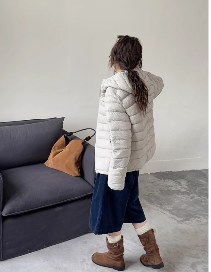 Hooded thermal coat fashion loose cotton coat for women