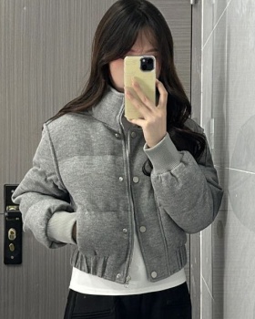 Pink short cotton coat bow embroidery bread clothing