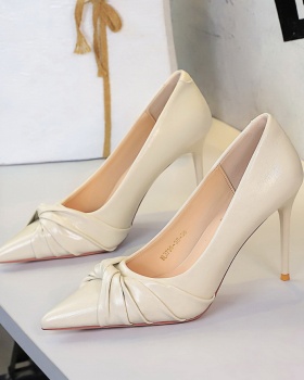 Bow high-heeled all-match temperament shoes for women