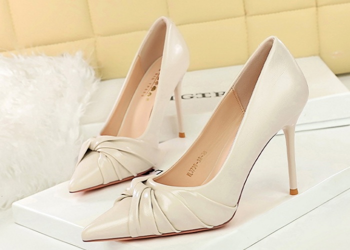 Bow high-heeled all-match temperament shoes for women