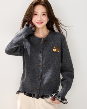 Splice Korean style coat chanelstyle cardigan for women
