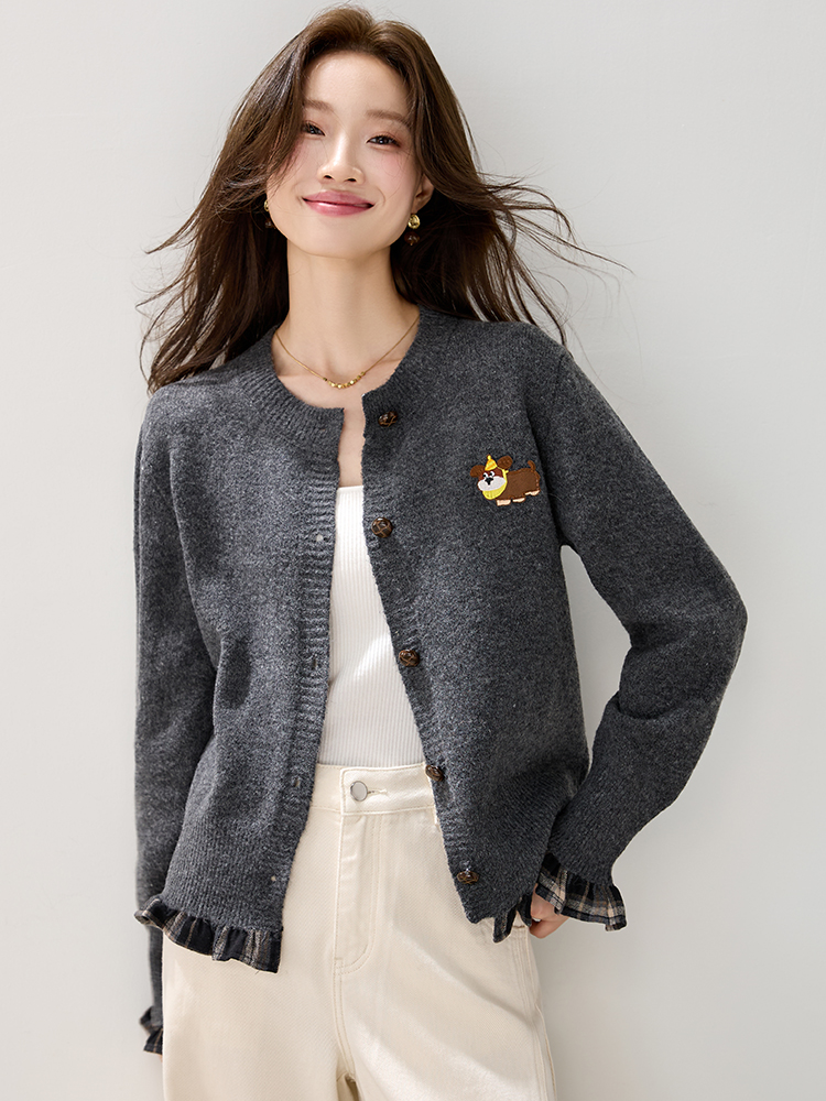 Splice Korean style coat chanelstyle cardigan for women
