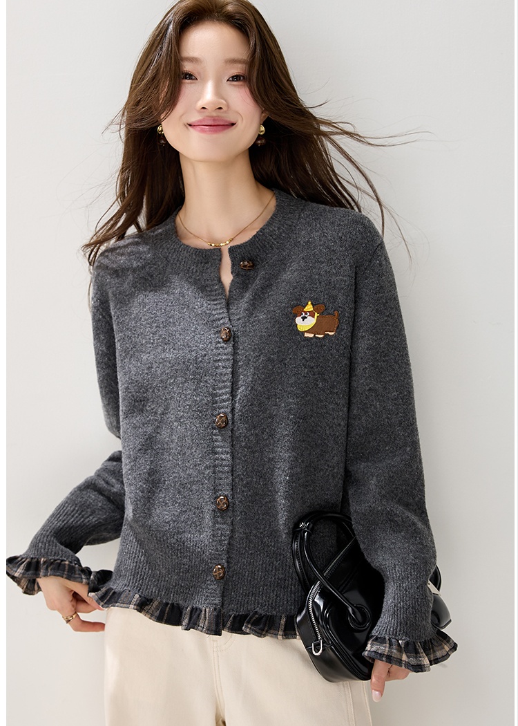 Splice Korean style coat chanelstyle cardigan for women