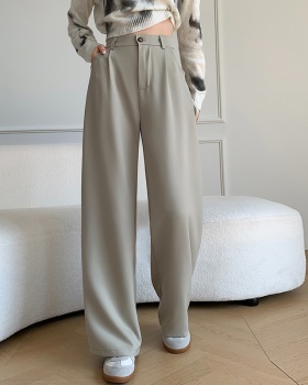 High waist casual pants slim wide leg pants for women