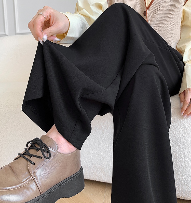 High waist casual pants slim wide leg pants for women