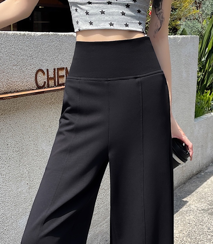 Autumn gray wide leg pants lazy sweatpants for women