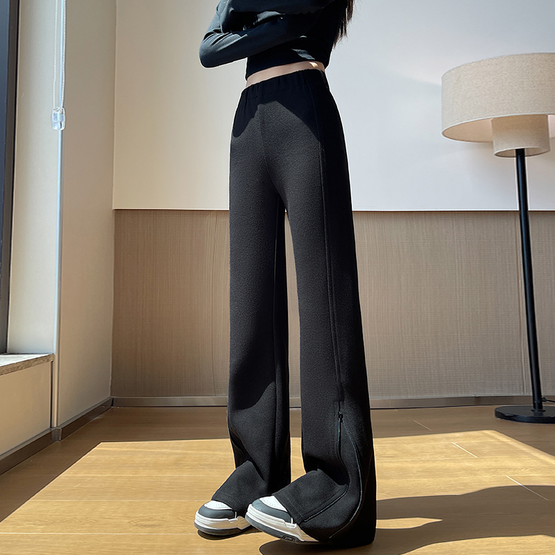 Mopping micro speaker pants slim wide leg pants for women