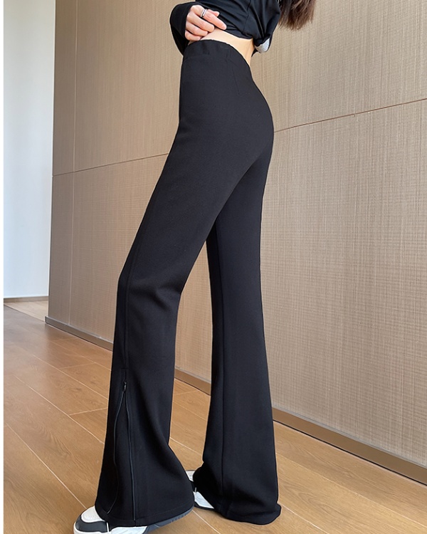 Mopping micro speaker pants slim wide leg pants for women