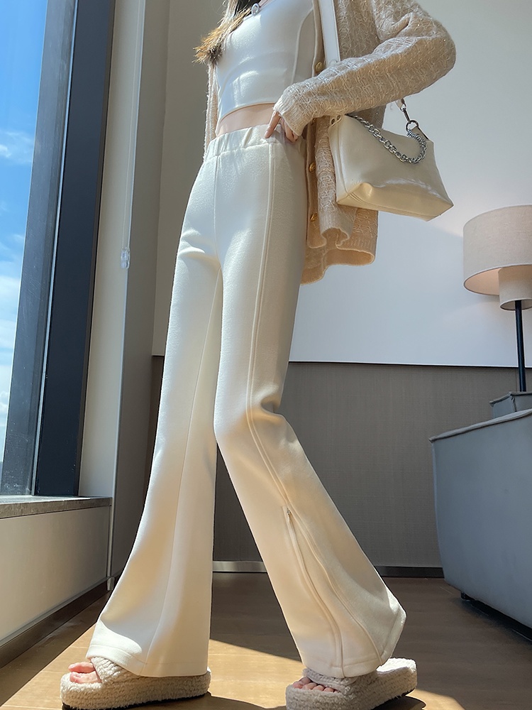 Mopping micro speaker pants slim wide leg pants for women
