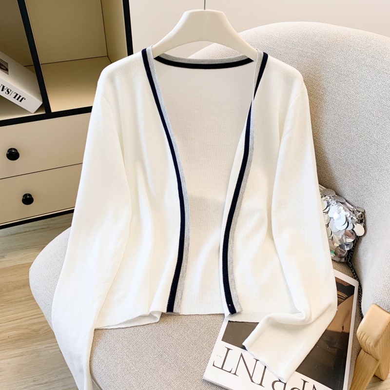 Long sleeve sling sleeveless coat loose Casual short vest