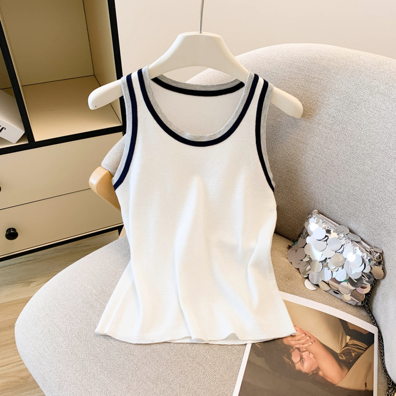 Long sleeve sling sleeveless coat loose Casual short vest