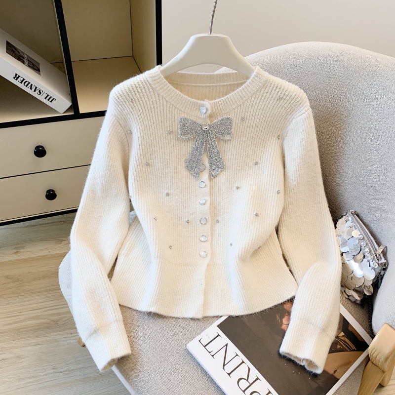 Temperament chanelstyle sweater diamond cardigan