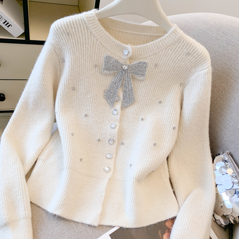 Temperament chanelstyle sweater diamond cardigan