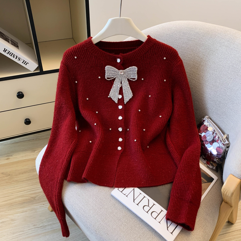 Temperament chanelstyle sweater diamond cardigan