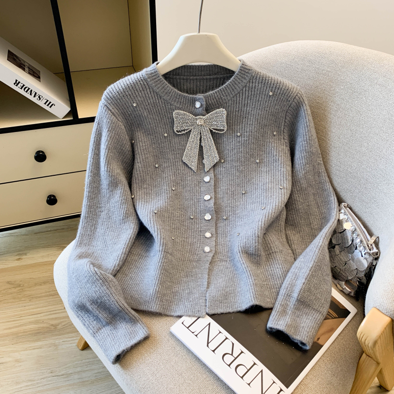 Temperament chanelstyle sweater diamond cardigan