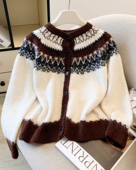 Splice spring and autumn sweater knitted tops for women